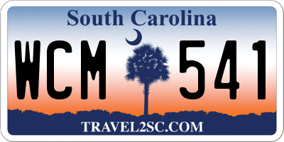 SC license plate WCM541