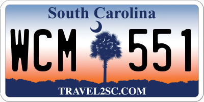 SC license plate WCM551
