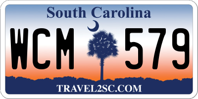 SC license plate WCM579