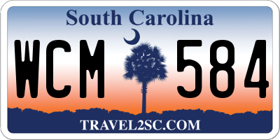 SC license plate WCM584