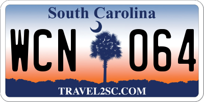SC license plate WCN064