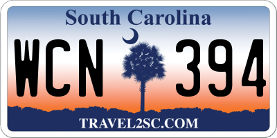 SC license plate WCN394