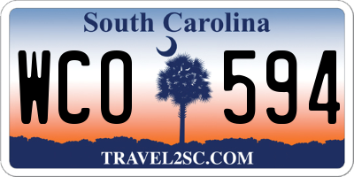 SC license plate WCO594