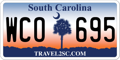 SC license plate WCO695