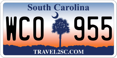 SC license plate WCO955
