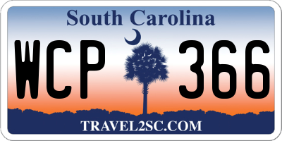 SC license plate WCP366