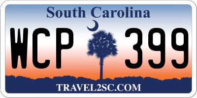 SC license plate WCP399