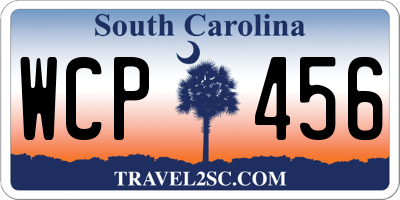SC license plate WCP456