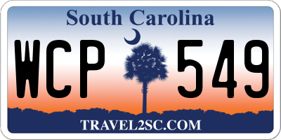 SC license plate WCP549