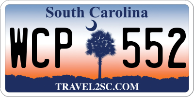 SC license plate WCP552