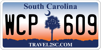 SC license plate WCP609