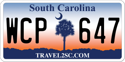 SC license plate WCP647