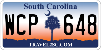 SC license plate WCP648