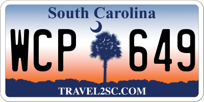 SC license plate WCP649