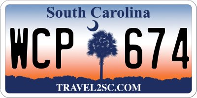 SC license plate WCP674