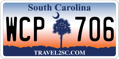 SC license plate WCP706