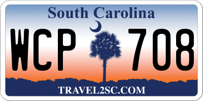 SC license plate WCP708