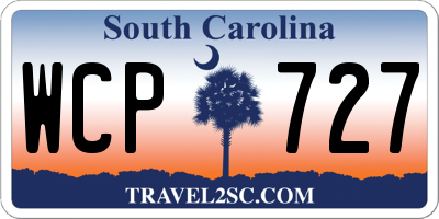 SC license plate WCP727