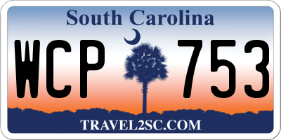 SC license plate WCP753