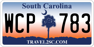 SC license plate WCP783