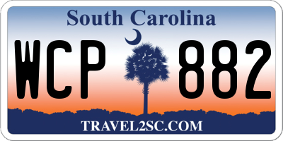 SC license plate WCP882