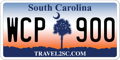 SC license plate WCP900