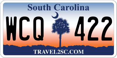 SC license plate WCQ422