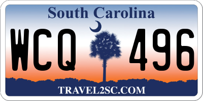 SC license plate WCQ496