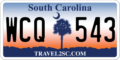 SC license plate WCQ543