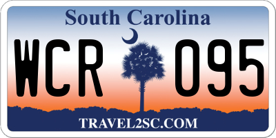SC license plate WCR095