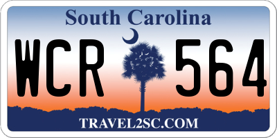 SC license plate WCR564