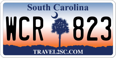 SC license plate WCR823