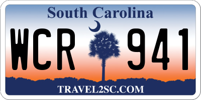SC license plate WCR941