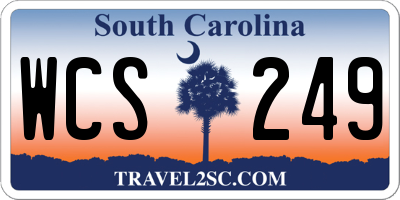 SC license plate WCS249
