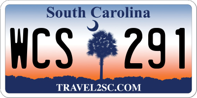 SC license plate WCS291