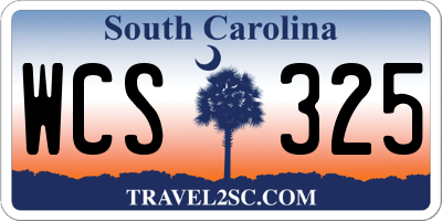 SC license plate WCS325