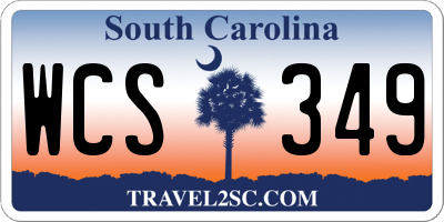 SC license plate WCS349