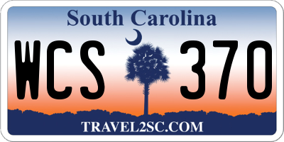 SC license plate WCS370