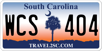 SC license plate WCS404