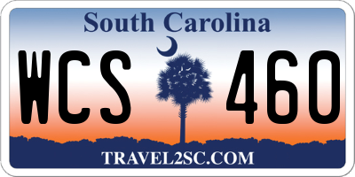 SC license plate WCS460