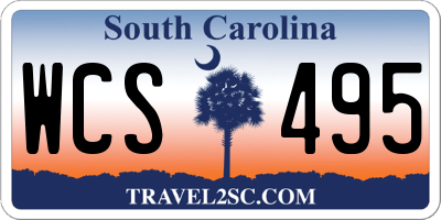SC license plate WCS495