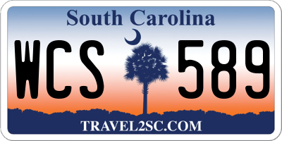 SC license plate WCS589