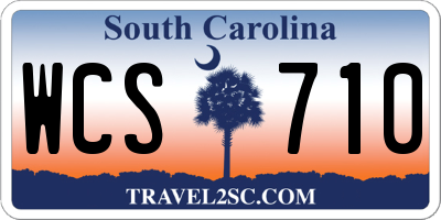 SC license plate WCS710
