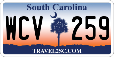 SC license plate WCV259