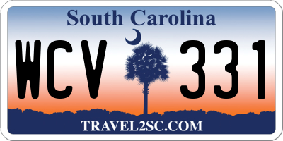SC license plate WCV331
