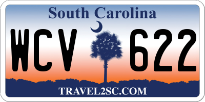 SC license plate WCV622
