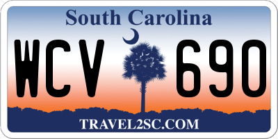SC license plate WCV690