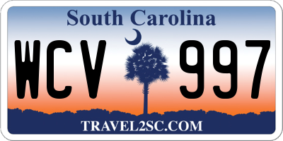 SC license plate WCV997