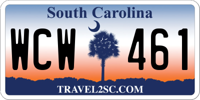 SC license plate WCW461