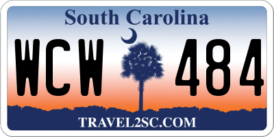 SC license plate WCW484